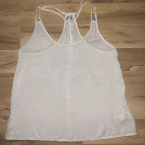 Eggshell white double-strap halter tank